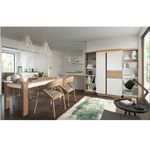 Casa si Gradina - Mobilier - Dulapuri si sifoniere - Dulapuri - Dulap LYOS01, stejar riviera/alb extra lucios HG, LEONARDO - Infinity.ro