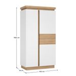 Casa si Gradina - Mobilier - Dulapuri si sifoniere - Dulapuri - Dulap LYOS01, stejar riviera/alb extra lucios HG, LEONARDO - Infinity.ro