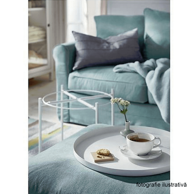 Casa si Gradina - Mobilier - Mese si birouri - Masute de cafea - Masuta portabila cu roti, alb, DERIN - Infinity.ro