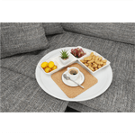 Casa si Gradina - Mobilier - Mese si birouri - Masute de cafea - Masuta portabila cu roti, alb, DERIN - Infinity.ro