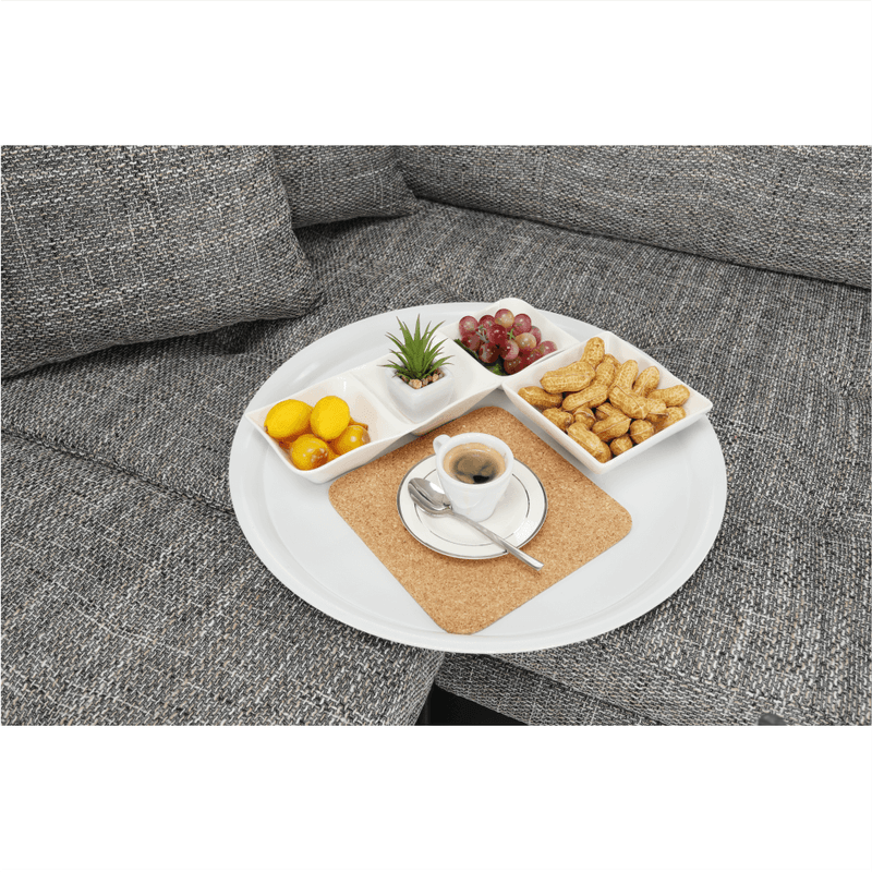 Casa si Gradina - Mobilier - Mese si birouri - Masute de cafea - Masuta portabila cu roti, alb, DERIN - Infinity.ro