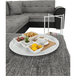 Casa si Gradina - Mobilier - Mese si birouri - Masute de cafea - Masuta portabila cu roti, alb, DERIN - Infinity.ro