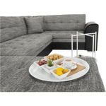 Casa si Gradina - Mobilier - Mese si birouri - Masute de cafea - Masuta portabila cu roti, alb, DERIN - Infinity.ro