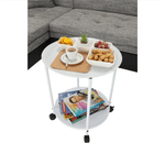 Casa si Gradina - Mobilier - Mese si birouri - Masute de cafea - Masuta portabila cu roti, alb, DERIN - Infinity.ro