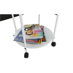 Casa si Gradina - Mobilier - Mese si birouri - Masute de cafea - Masuta portabila cu roti, alb, DERIN - Infinity.ro
