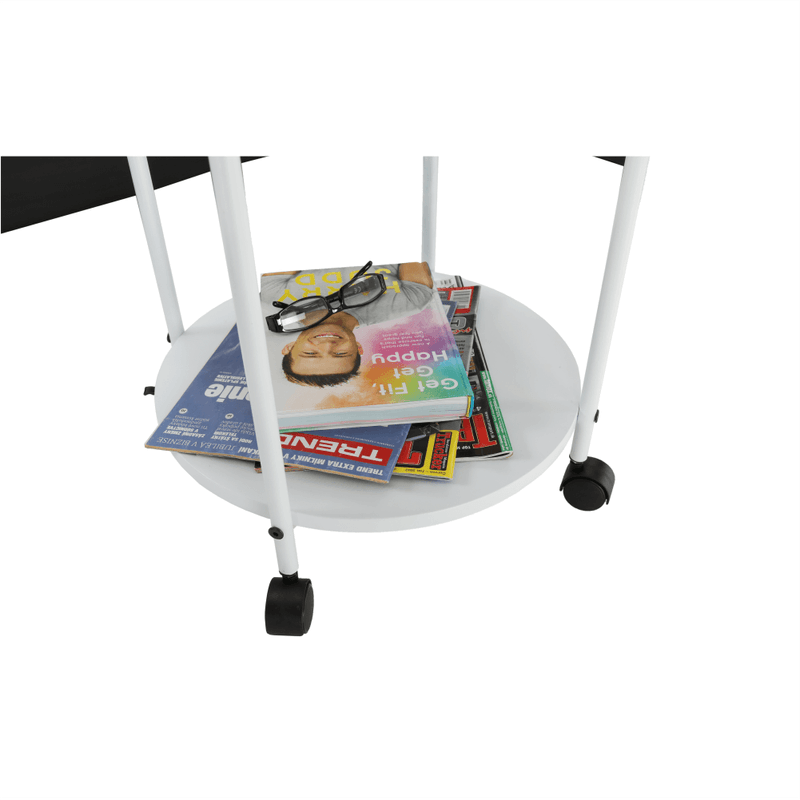 Casa si Gradina - Mobilier - Mese si birouri - Masute de cafea - Masuta portabila cu roti, alb, DERIN - Infinity.ro