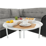 Casa si Gradina - Mobilier - Mese si birouri - Masute de cafea - Masuta portabila cu roti, alb, DERIN - Infinity.ro