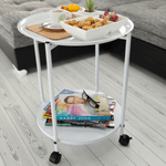 Casa si Gradina - Mobilier - Mese si birouri - Masute de cafea - Masuta portabila cu roti, alb, DERIN - Infinity.ro