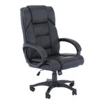 Casa si Gradina - Mobilier - Scaune si fotolii - Scaune - Fotoliu de birou, piele eco neagra, SIEMO NEW - Infinity.ro