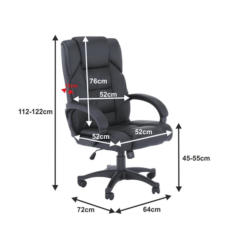 Casa si Gradina - Mobilier - Scaune si fotolii - Scaune - Fotoliu de birou, piele eco neagra, SIEMO NEW - Infinity.ro