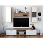 Casa si Gradina - Mobilier - Seturi de mobilier - Seturi living - Mobilier pentru living, stejar wotan/alb, WAW NEW - Infinity.ro