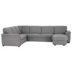 Casa si Gradina - Mobilier - Canapele si coltare - Coltare - Coltar in forma de U, piele ecologica, gri, drept, BITER U - Infinity.ro