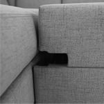 Casa si Gradina - Mobilier - Canapele si coltare - Coltare - Coltar in forma de U, piele ecologica, gri, drept, BITER U - Infinity.ro