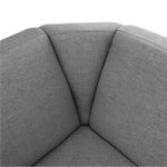 Casa si Gradina - Mobilier - Canapele si coltare - Coltare - Coltar in forma de U, piele ecologica, gri, drept, BITER U - Infinity.ro