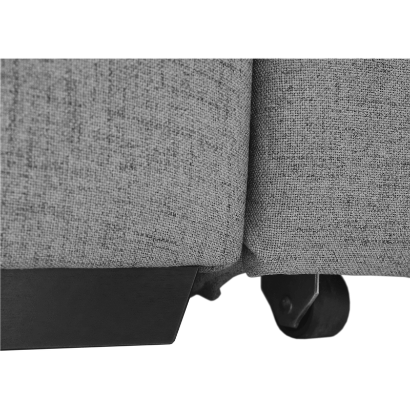 Casa si Gradina - Mobilier - Canapele si coltare - Coltare - Coltar in forma de U, piele ecologica, gri, drept, BITER U - Infinity.ro