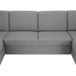 Casa si Gradina - Mobilier - Canapele si coltare - Coltare - Coltar in forma de U, piele ecologica, gri, drept, BITER U - Infinity.ro