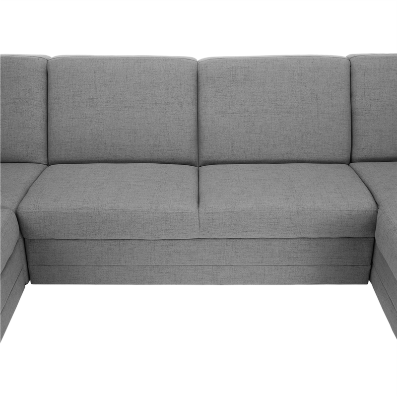 Casa si Gradina - Mobilier - Canapele si coltare - Coltare - Coltar in forma de U, piele ecologica, gri, drept, BITER U - Infinity.ro