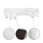 Casa si Gradina - Mobilier - Canapele si coltare - Coltare - Coltar in forma de U, piele eco alb, stanga, BITER U - Infinity.ro