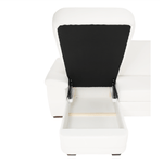 Casa si Gradina - Mobilier - Canapele si coltare - Coltare - Coltar in forma de U, piele eco alb, stanga, BITER U - Infinity.ro