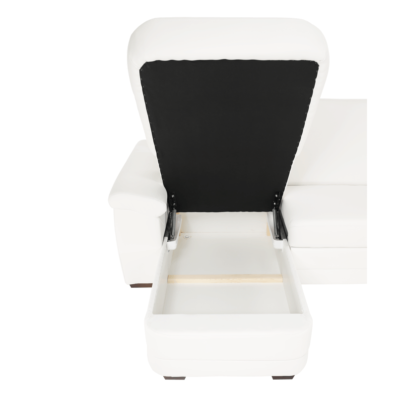 Casa si Gradina - Mobilier - Canapele si coltare - Coltare - Coltar in forma de U, piele eco alb, stanga, BITER U - Infinity.ro