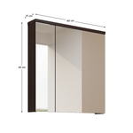 Casa si Gradina - Mobilier - Dulapuri si sifoniere - Dulapuri - Dulap cu oglinda, wenge, MASON WE 14 - Infinity.ro