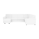 Casa si Gradina - Mobilier - Canapele si coltare - Coltare - Coltar in forma de U, piele eco alb, stanga, BITER U - Infinity.ro