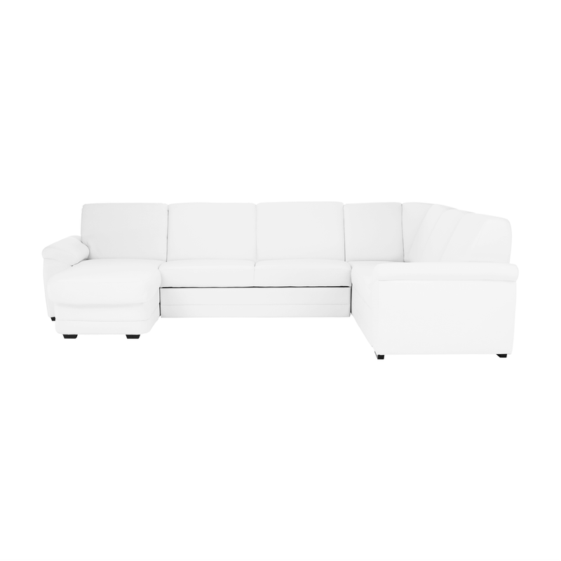 Casa si Gradina - Mobilier - Canapele si coltare - Coltare - Coltar in forma de U, piele eco alb, stanga, BITER U - Infinity.ro