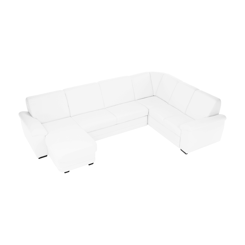 Casa si Gradina - Mobilier - Canapele si coltare - Coltare - Coltar in forma de U, piele eco alb, stanga, BITER U - Infinity.ro