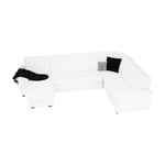 Casa si Gradina - Mobilier - Canapele si coltare - Coltare - Coltar in forma de U, piele eco alb, stanga, BITER U - Infinity.ro