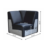 Casa si Gradina - Mobilier - Canapele si coltare - Canapele - Portiune colt, piele eco neagra, BITER R - Infinity.ro