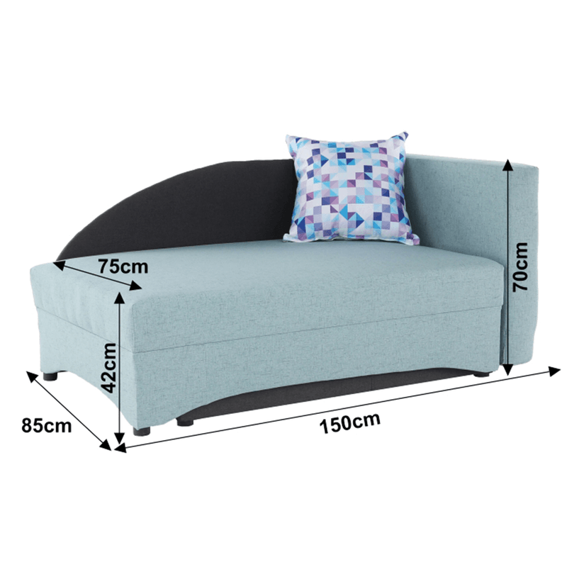 Casa si Gradina - Mobilier - Scaune si fotolii - Fotolii - Fotoliu extensibil, menta/gri, dreapta, BELLA - Infinity.ro