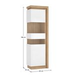 Casa si Gradina - Mobilier - Dulapuri si sifoniere - Dulapuri - Vitrina LYOV03L, stejar riviera/alb cu luciu extra ridicat, LEONARDO - Infinity.ro