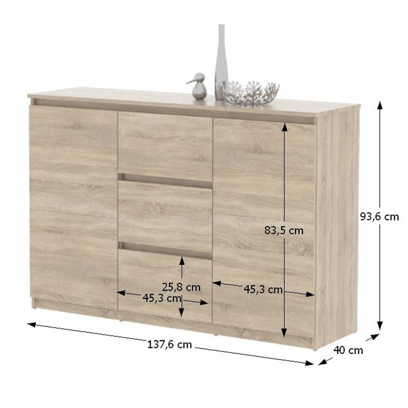 Casa si Gradina - Mobilier - Comode si corpuri - Comode - Scrin, stejar sonoma, LOGAN NEW 04 - Infinity.ro