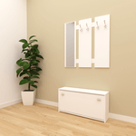 Casa si Gradina - Mobilier - Organizare si depozitare - Cuiere - Set de hol, alb, lada 03 NEW - Infinity.ro