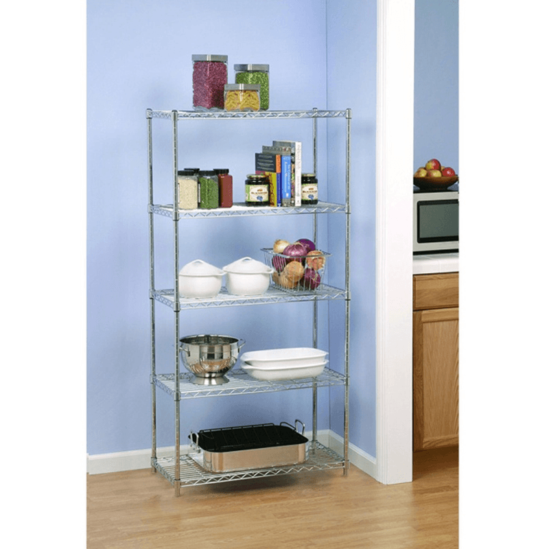 Casa si Gradina - Mobilier - Biblioteci si rafturi - Rafturi - Raft, 5-polite, crom, JUVEN - Infinity.ro