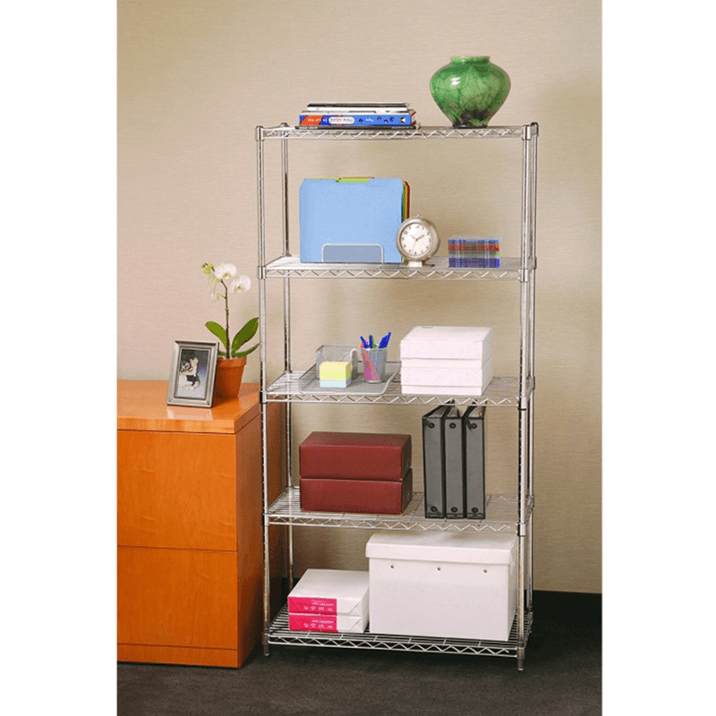 Casa si Gradina - Mobilier - Biblioteci si rafturi - Rafturi - Raft, 5-polite, crom, JUVEN - Infinity.ro