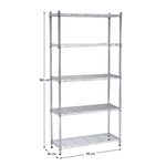 Casa si Gradina - Mobilier - Biblioteci si rafturi - Rafturi - Raft, 5-polite, crom, JUVEN - Infinity.ro