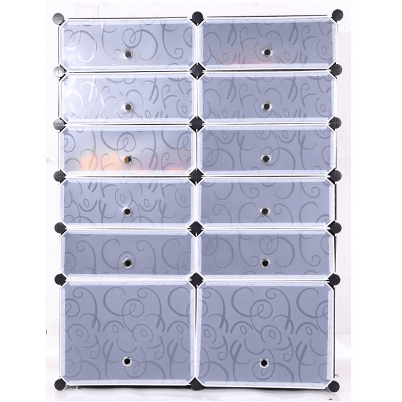 Casa si Gradina - Mobilier - Organizare si depozitare - Organizator incaltaminte - Organizator de pantofi modular, negru / alb lapte, BEKIM TYPE 2 - Infinity.ro