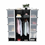 Casa si Gradina - Mobilier - Organizare si depozitare - Organizatoare pentru sertare si dulapuri - Organizator de dulap modular, negru / alb lapte, RODAN TYPE 2 - Infinity.ro