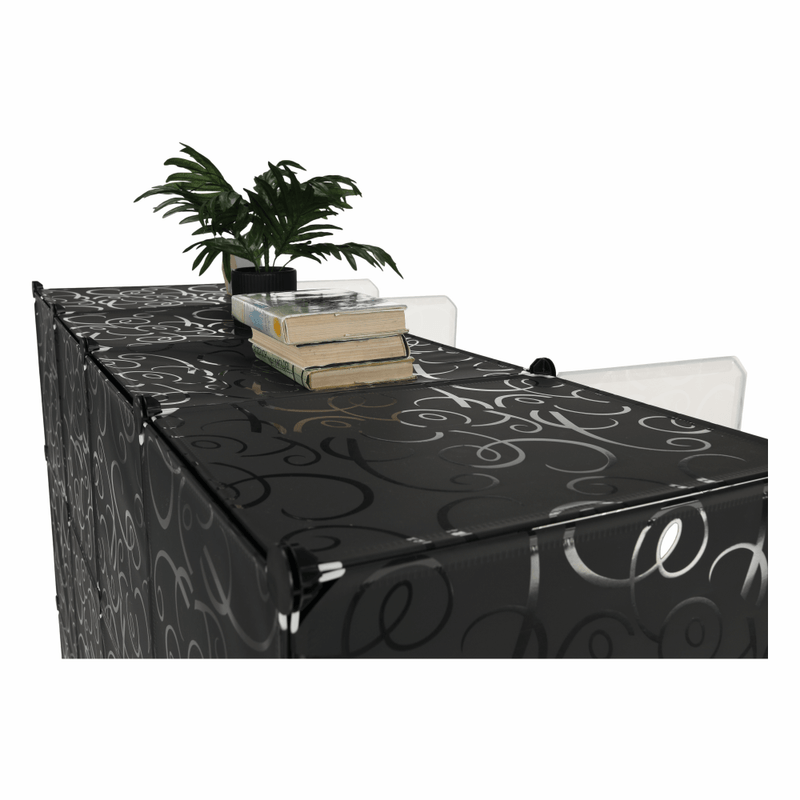 Casa si Gradina - Mobilier - Organizare si depozitare - Organizatoare pentru sertare si dulapuri - Organizator de dulap modular, negru / alb lapte, RODAN TYPE 2 - Infinity.ro