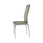 Casa si Gradina - Mobilier - Scaune si fotolii - Scaune - Scaun dining, piele ecologica gri/crom, ERVINA - Infinity.ro