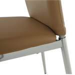 Casa si Gradina - Mobilier - Scaune si fotolii - Scaune - Scaun dining, piele ecologica bej/crom, ERVINA - Infinity.ro