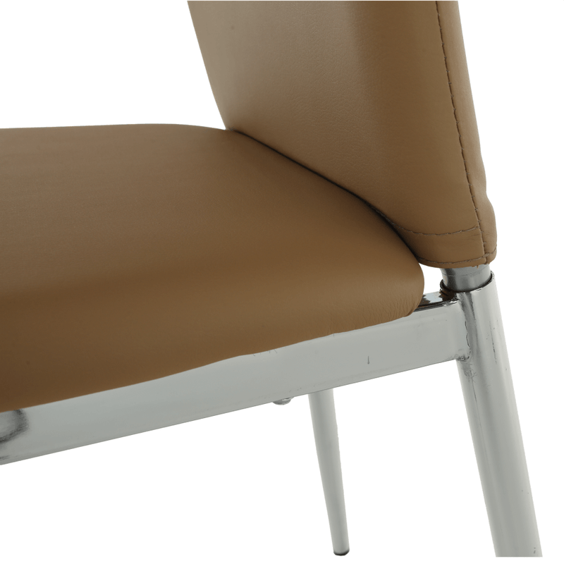 Casa si Gradina - Mobilier - Scaune si fotolii - Scaune - Scaun dining, piele ecologica bej/crom, ERVINA - Infinity.ro