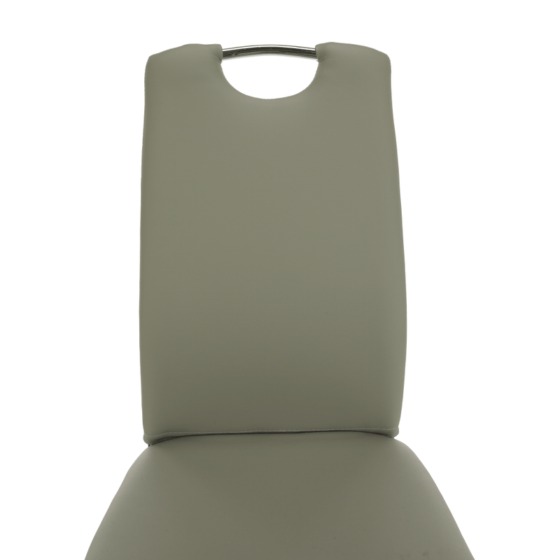 Casa si Gradina - Mobilier - Scaune si fotolii - Scaune - Scaun dining, piele ecologica gri/crom, ERVINA - Infinity.ro