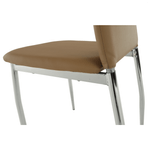 Casa si Gradina - Mobilier - Scaune si fotolii - Scaune - Scaun dining, piele ecologica bej/crom, ERVINA - Infinity.ro