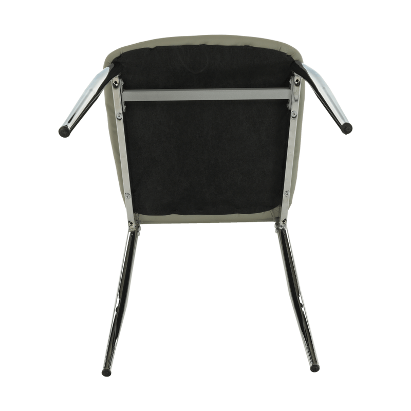 Casa si Gradina - Mobilier - Scaune si fotolii - Scaune - Scaun dining, piele ecologica gri/crom, ERVINA - Infinity.ro