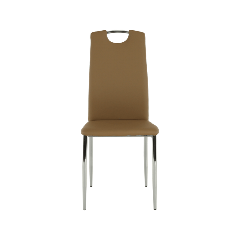 Casa si Gradina - Mobilier - Scaune si fotolii - Scaune - Scaun dining, piele ecologica bej/crom, ERVINA - Infinity.ro
