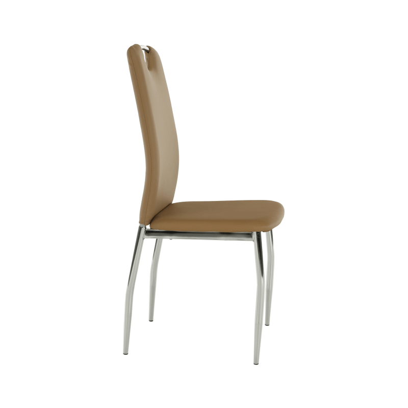 Casa si Gradina - Mobilier - Scaune si fotolii - Scaune - Scaun dining, piele ecologica bej/crom, ERVINA - Infinity.ro