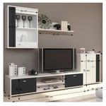 Casa si Gradina - Mobilier - Seturi de mobilier - Seturi living - Mobila de living, alba/neagra, GENTA - Infinity.ro