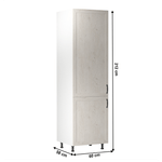 Casa si Gradina - Mobilier - Dulapuri si sifoniere - Dulapuri - Dulap inalt, alb/pin nordic, stanga, ROYAL D60R - Infinity.ro